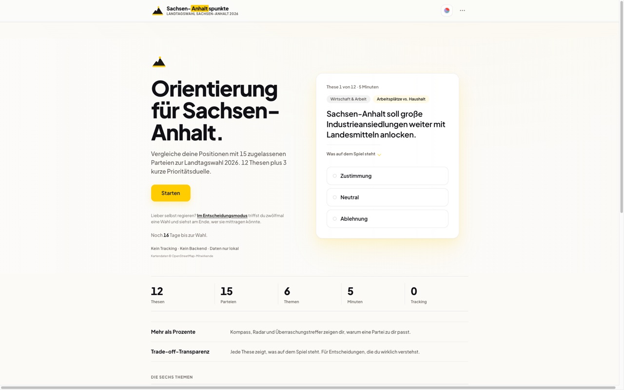 Screenshot of Sachsen-Anhaltspunkte